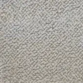 Looped pile fabric texture, off-white color, dense rounded loops create a uniform, subtly granular and fuzzy matte surface with directional weave.